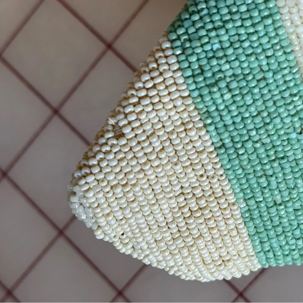 Vintage 1930s Beaded Bag Handmade in Belgium with Strap - Picture 7 of 12